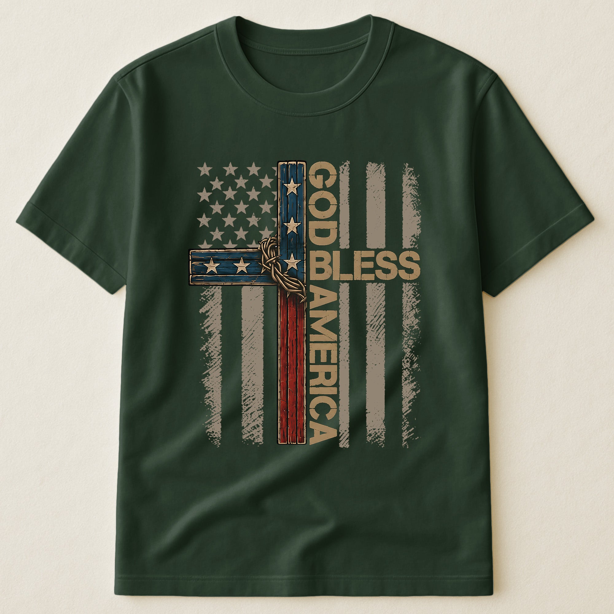 Cross God Bless America - Shirt