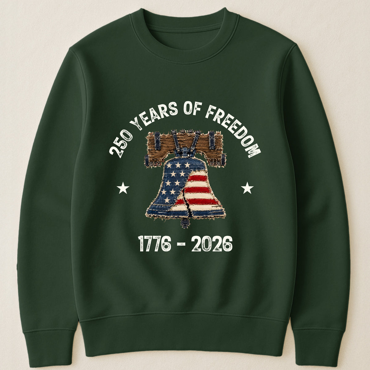 Patchwork Style USA Liberty Bell Print - Shirt