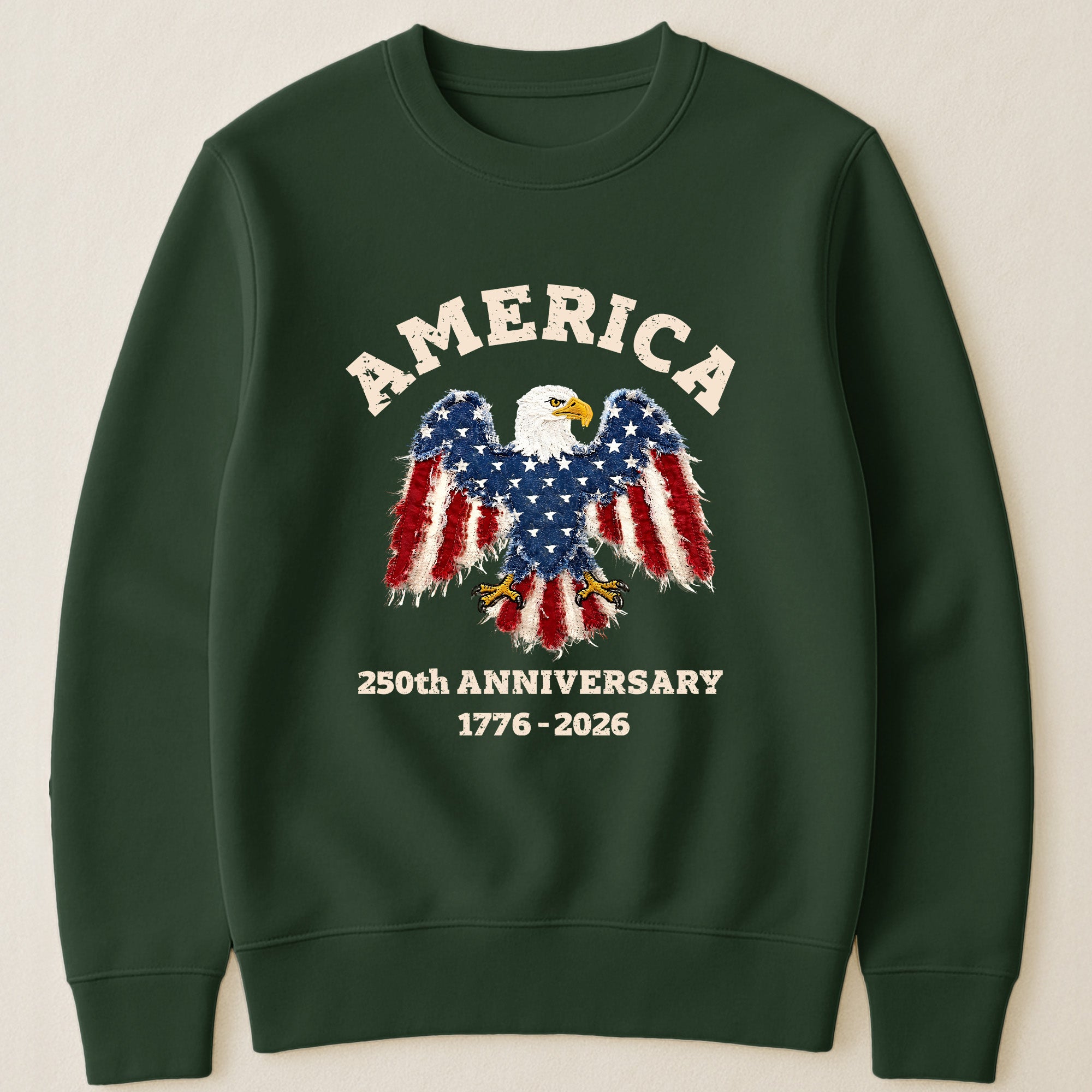 Patchwork Style USA Bald Eagles Print - Shirt