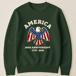 Patchwork Style USA Bald Eagles Print - Shirt