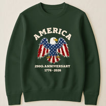 Patchwork Style USA Bald Eagles Print - Shirt