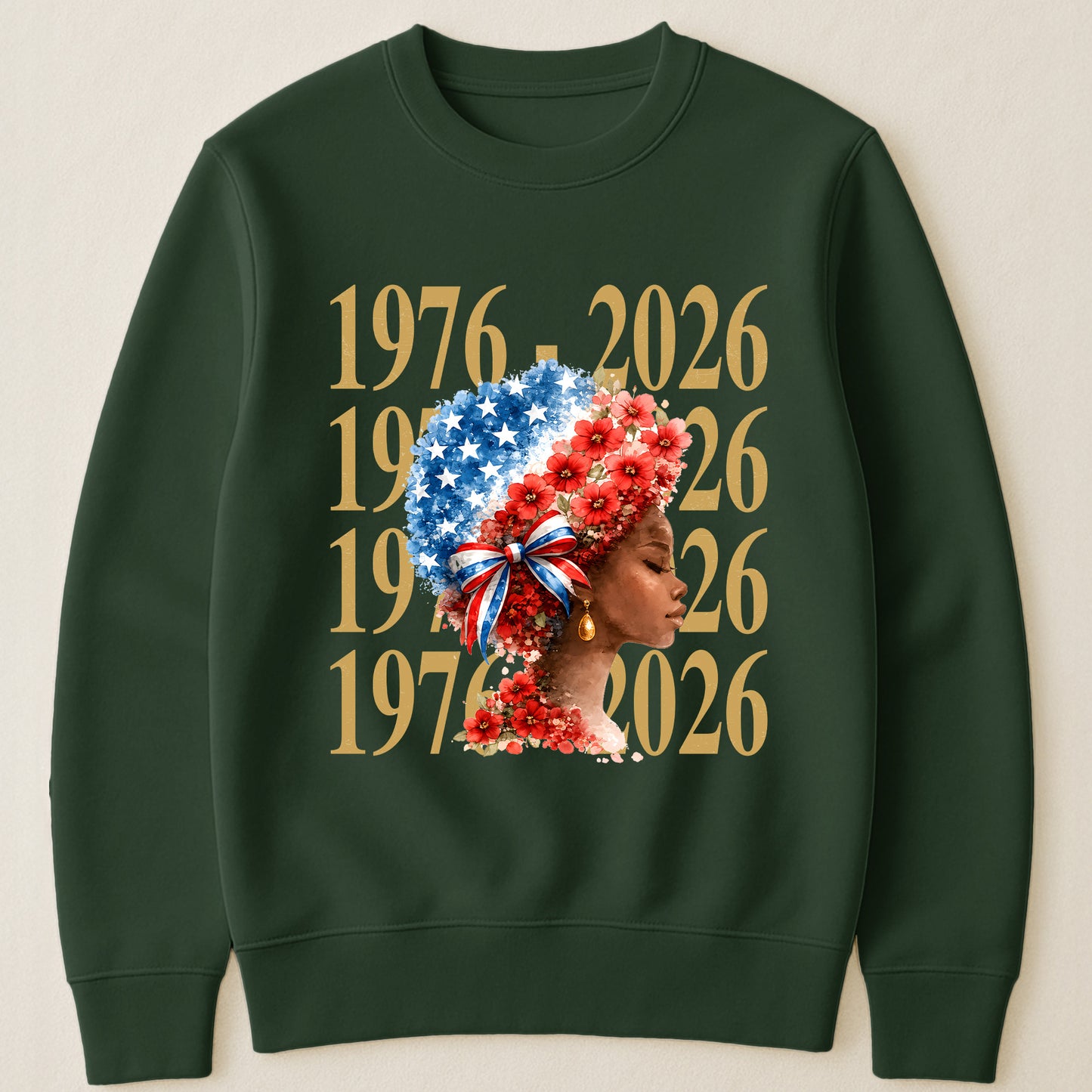 Black Woman Patriotic Afro - Shirt