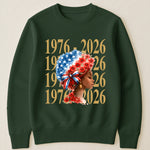 Black Woman Patriotic Afro - Shirt
