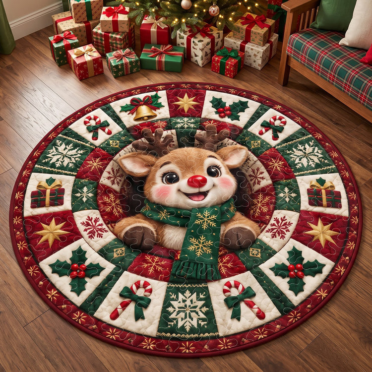 3D Christmas Character Decoration - Personalized Quilted Mat 2