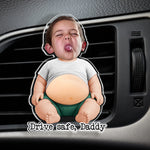 3D Cute Squishy Kid & Baby - Custom Face - Personalized Car Vent Clip 1