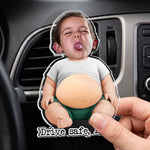 3D Cute Squishy Kid & Baby - Custom Face - Personalized Car Vent Clip 3