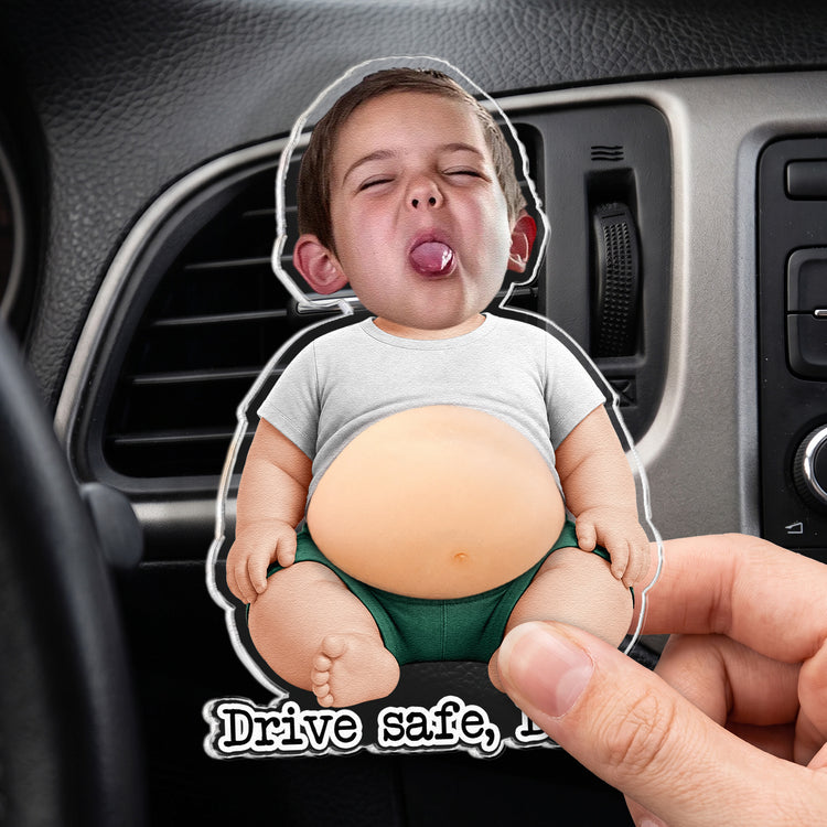 3D Cute Squishy Kid & Baby - Custom Face - Personalized Car Vent Clip 3