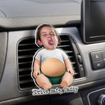 3D Cute Squishy Kid & Baby - Custom Face - Personalized Car Vent Clip 4