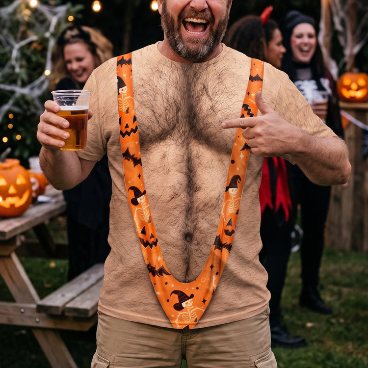 3D Hairy Body Swimsuit For Halloween - Personalized Shirt 4