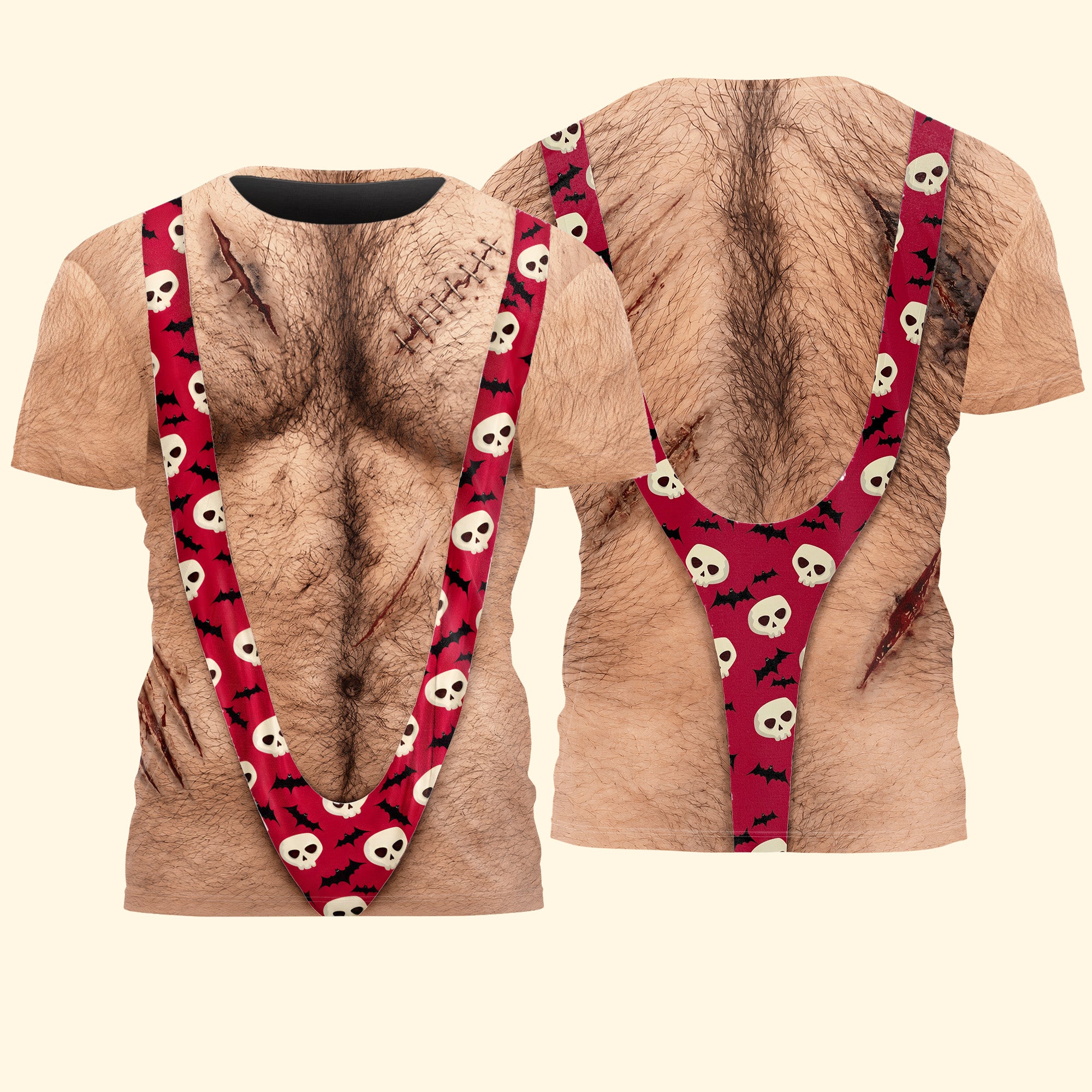 3D Hairy Body Swimsuit For Halloween - Personalized Shirt 5