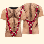 3D Hairy Body Swimsuit For Halloween - Personalized Shirt 5
