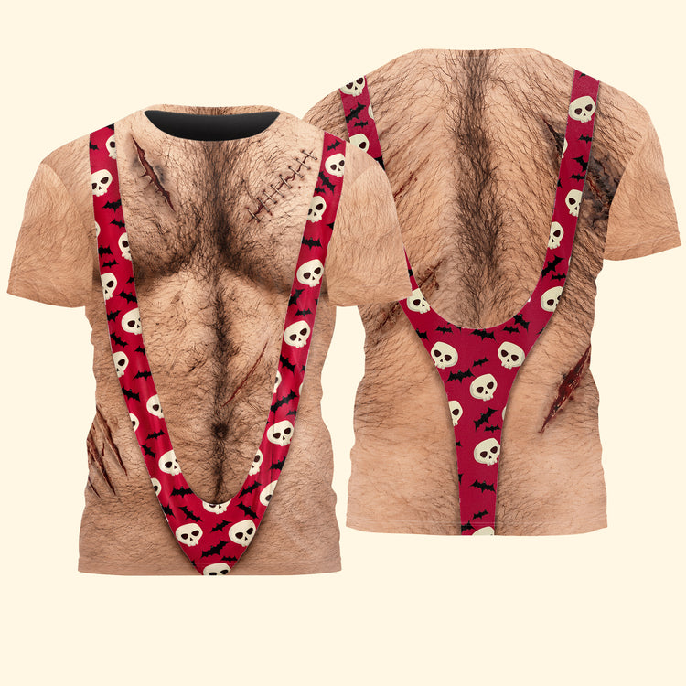3D Hairy Body Swimsuit For Halloween - Personalized Shirt 5