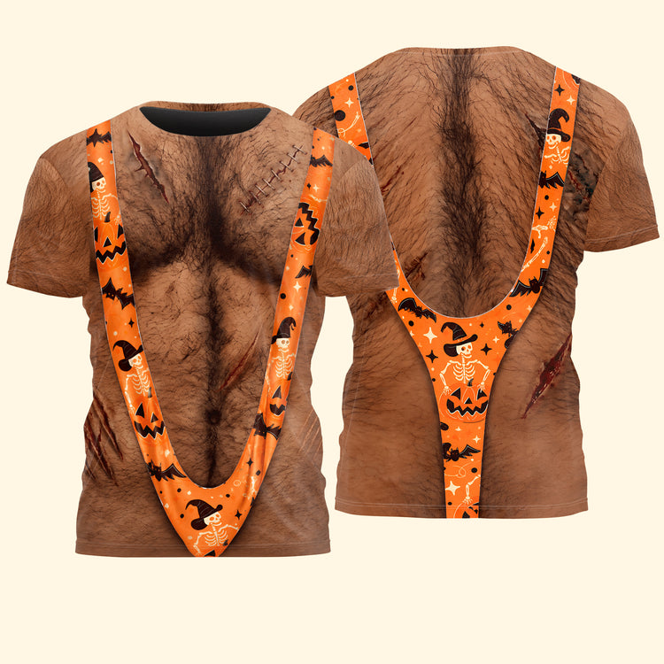 3D Hairy Body Swimsuit For Halloween - Personalized Shirt 6