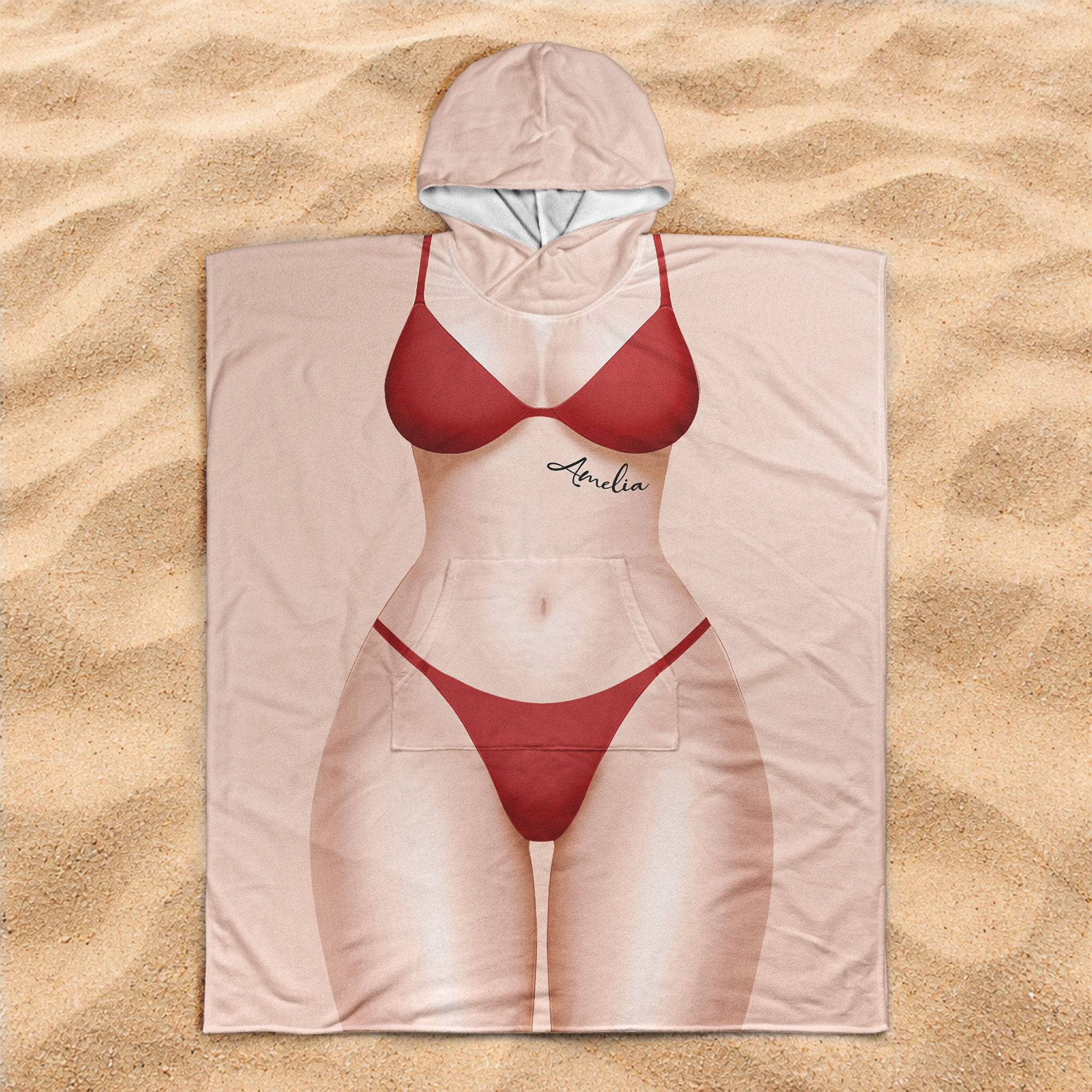 3D Sexy Bikini Funny - Personalized Beach Towel 6