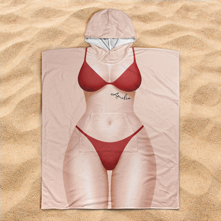 3D Sexy Bikini Funny - Personalized Beach Towel 6