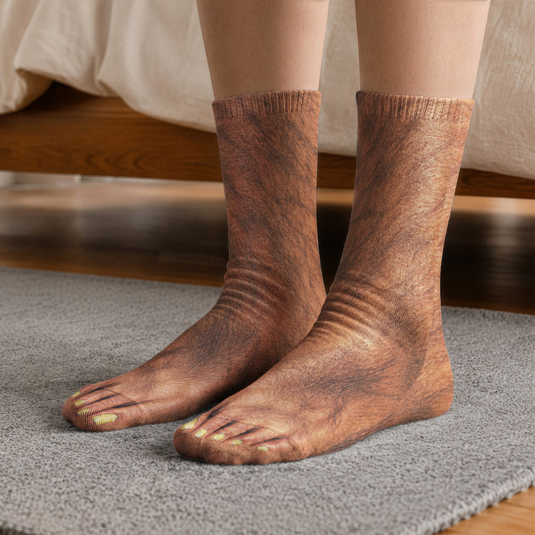 3D Ugly Feet Funny Gift For Husband Wife Boyfriend Girlfriend Friend Coworkers - Personalized Socks 3