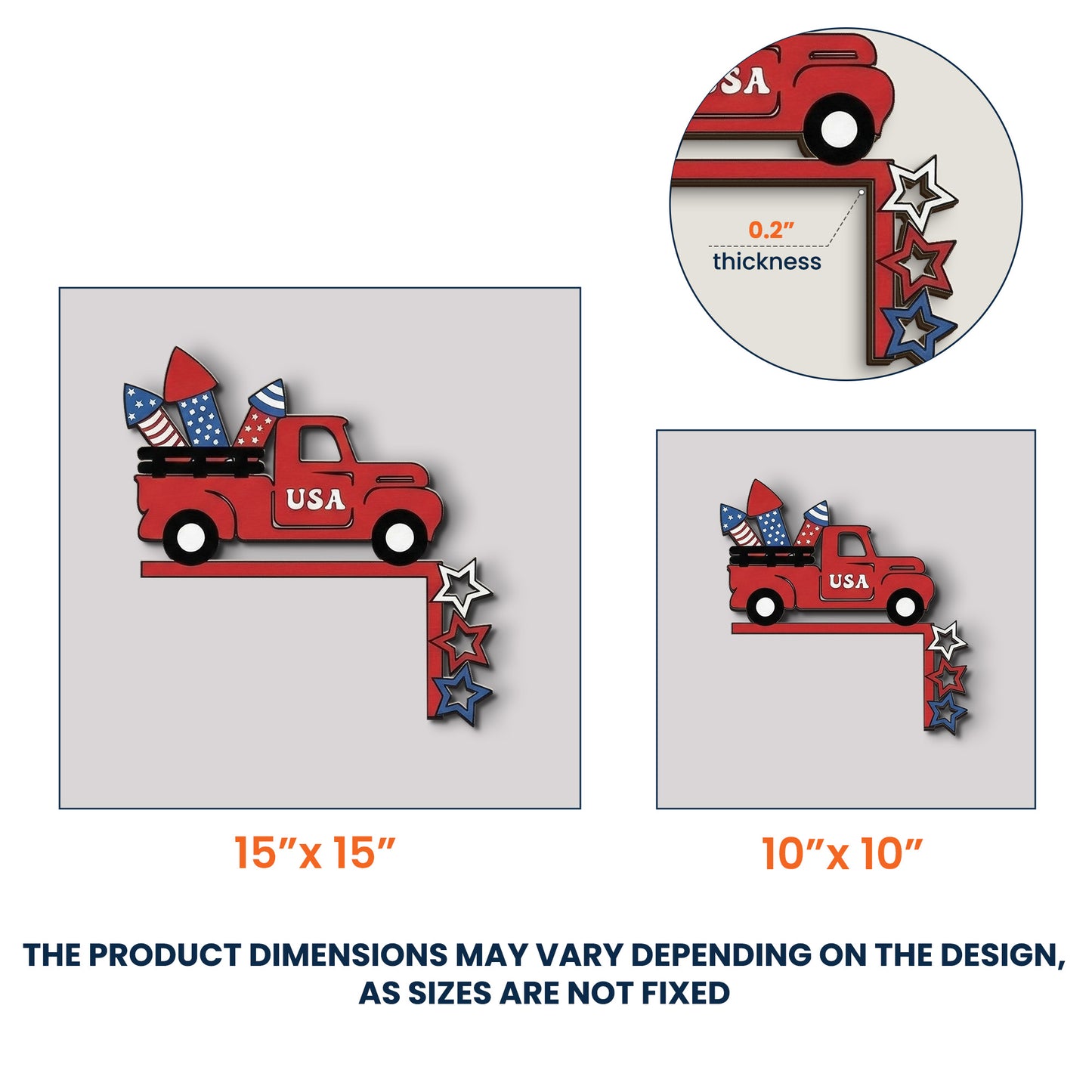 4th Of July Patriotic Usa 250th Anniversary - Personalized Door Corner Wood Sign