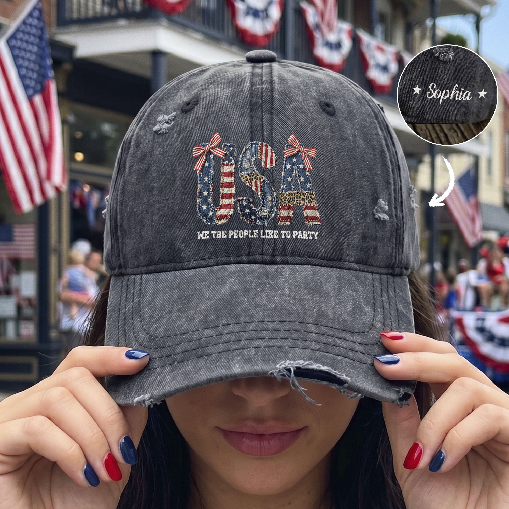 4Th-Of-July-Faux-Patchwork-Pattern-Usa-Personalized-Cap-3