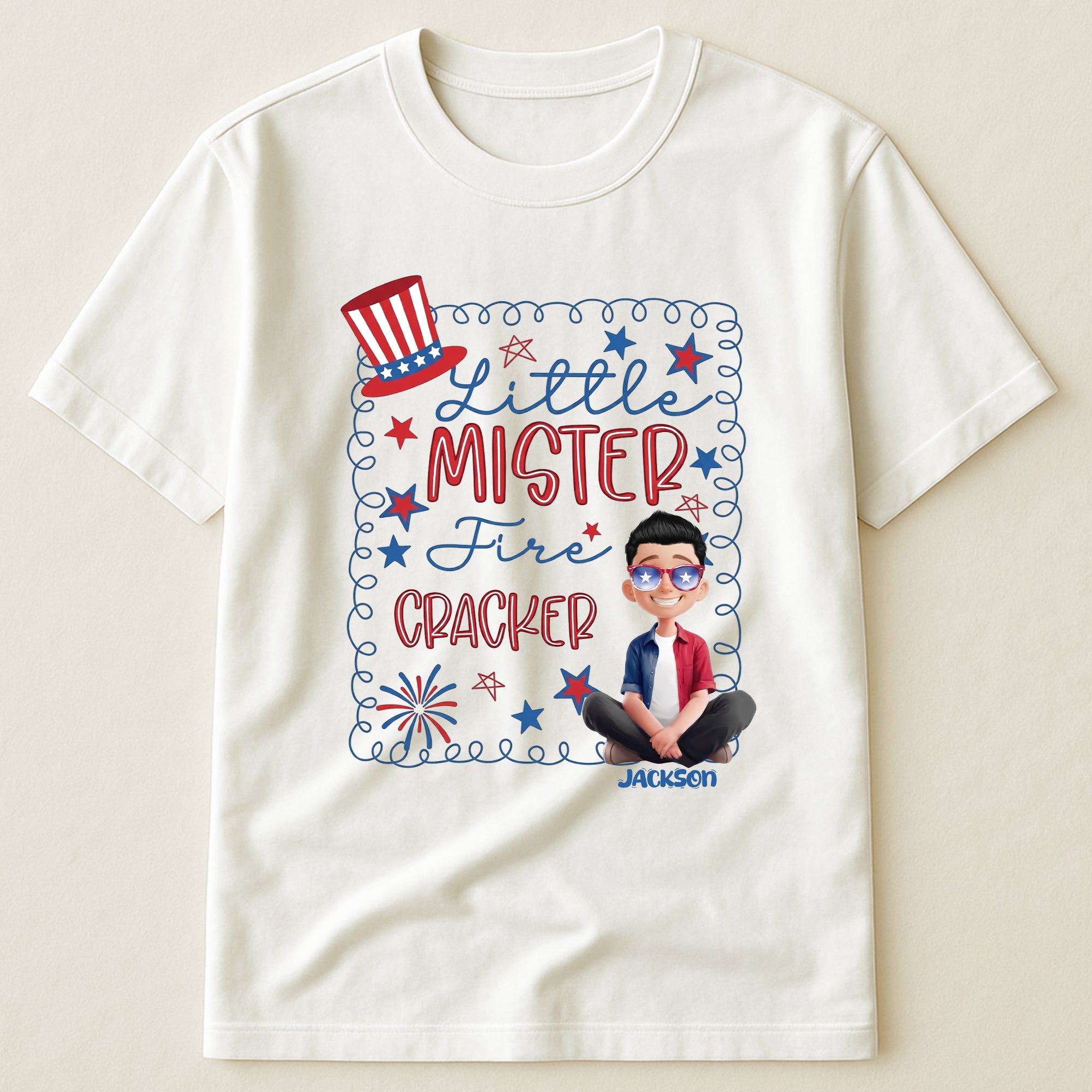 4Th-Of-July-Kids-Toddler-Firecracker--Personalized-Shirt-3