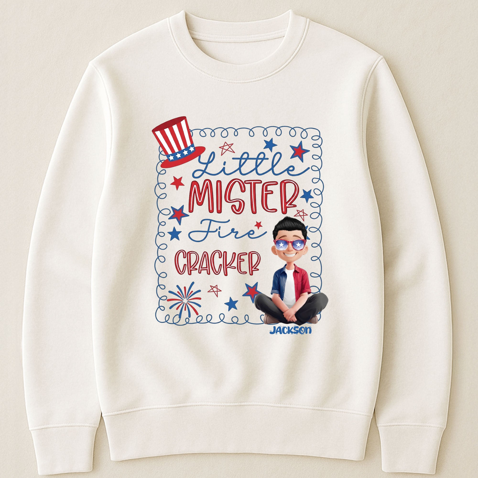 4Th-Of-July-Kids-Toddler-Firecracker--Personalized-Shirt-4