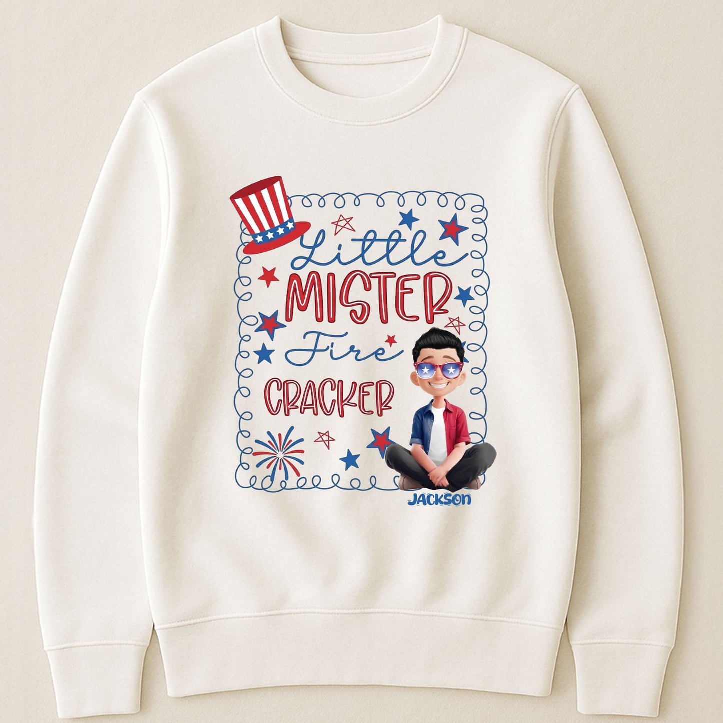 4Th-Of-July-Kids-Toddler-Firecracker--Personalized-Shirt-4
