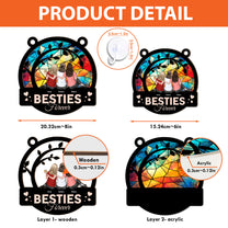 Besties Forever BFF Gift - Personalized Window Hanging Suncatcher Ornament