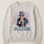 Patchwork Style Usa Uncle Sam Print - Shirt