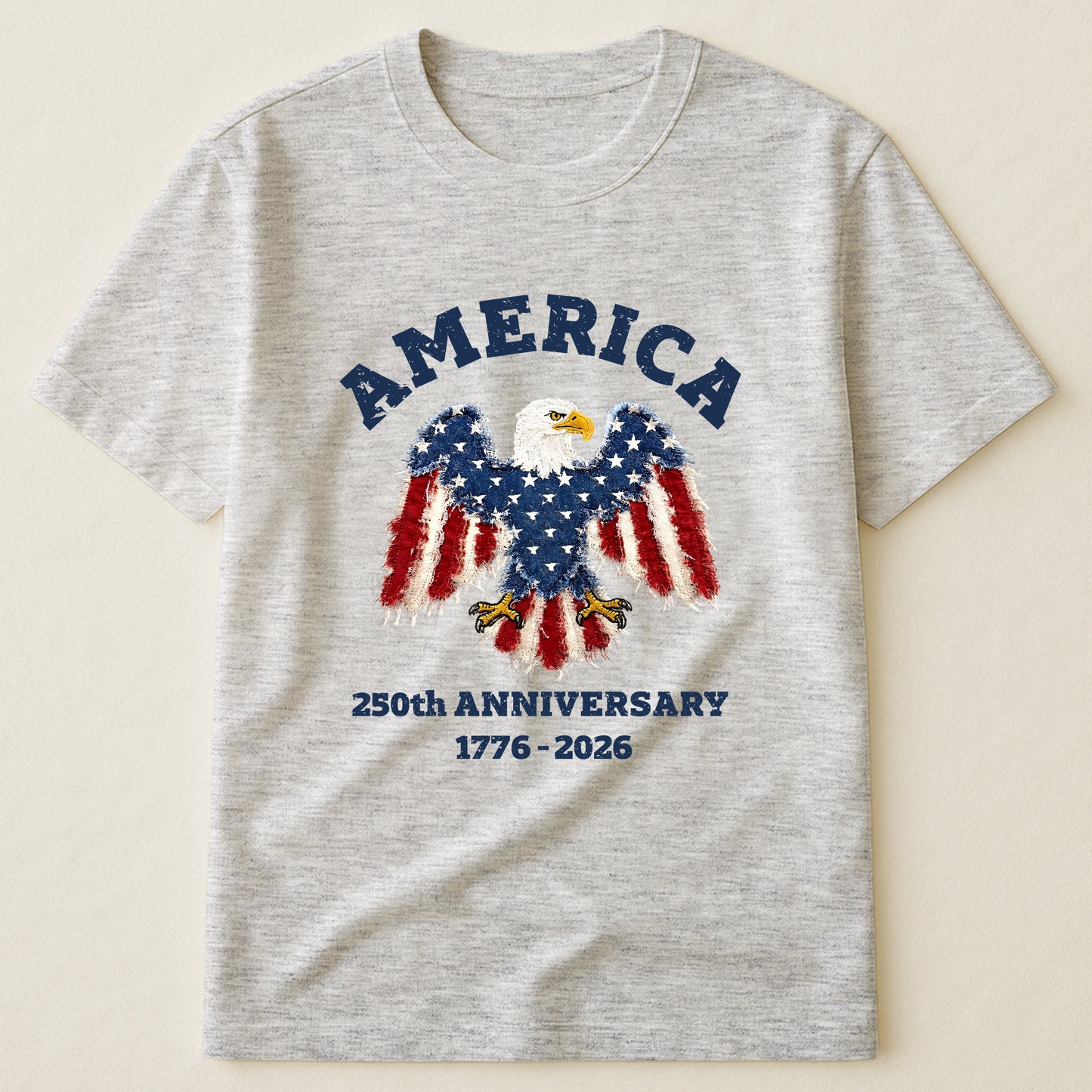 Patchwork Style USA Bald Eagles Print - Shirt