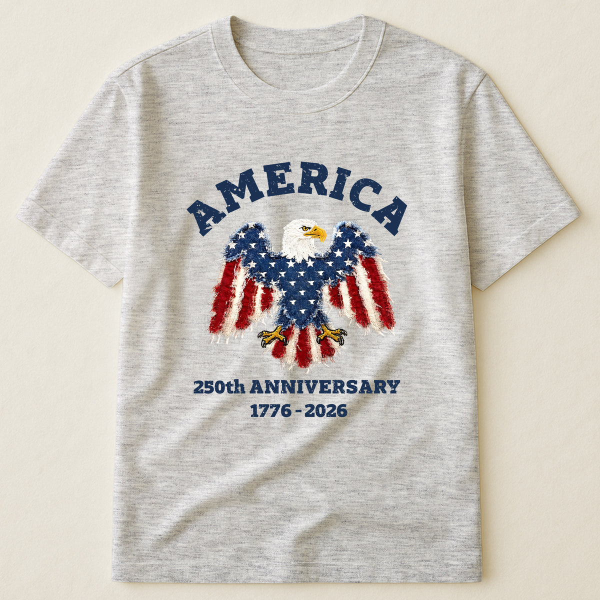 Patchwork Style USA Bald Eagles Print - Shirt