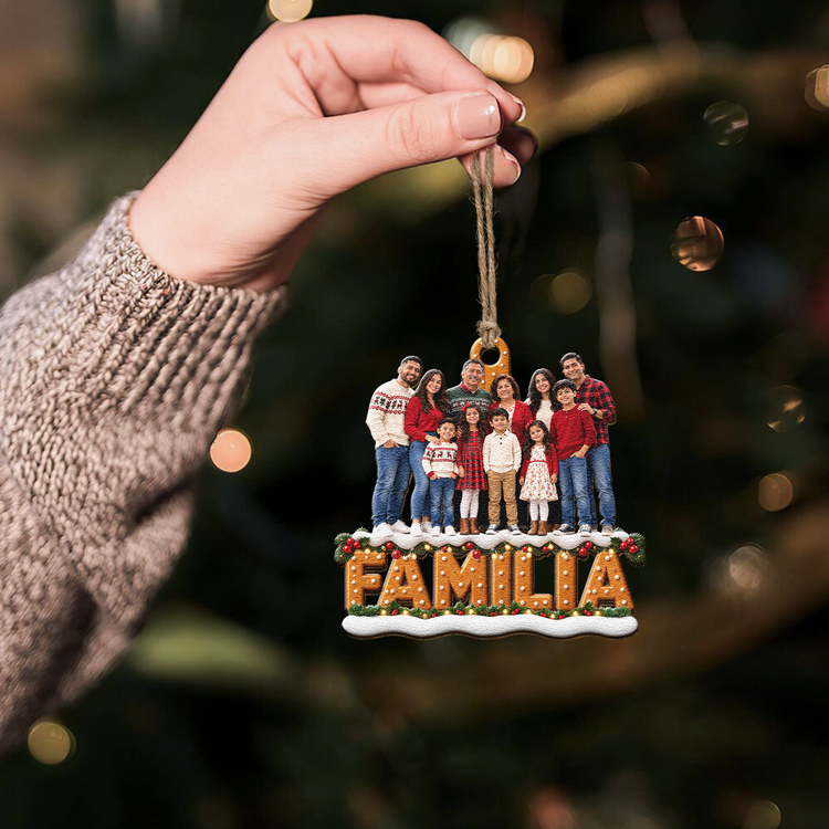 Custom Photo Ornament Gift For Family Parents Grandparents - Personalized Ornament 4