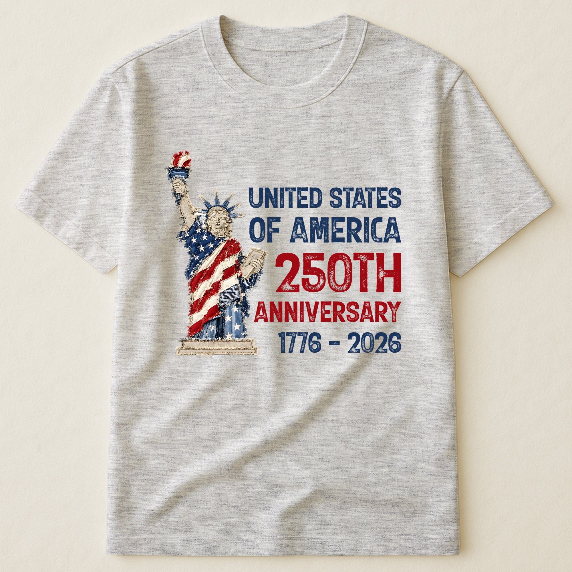 Patchwork Style USA Statue Of Liberty Print - Shirt
