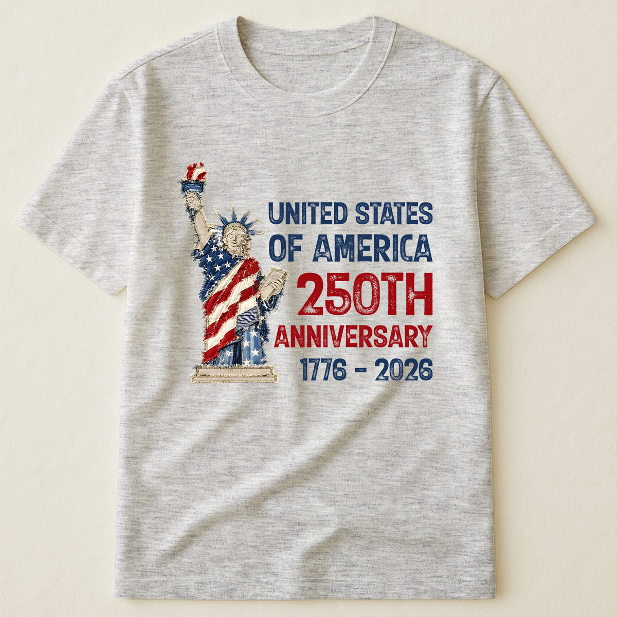 Patchwork Style USA Statue Of Liberty Print - Shirt