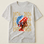 Black Woman Patriotic Afro - Shirt