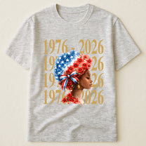 Black Woman Patriotic Afro - Shirt