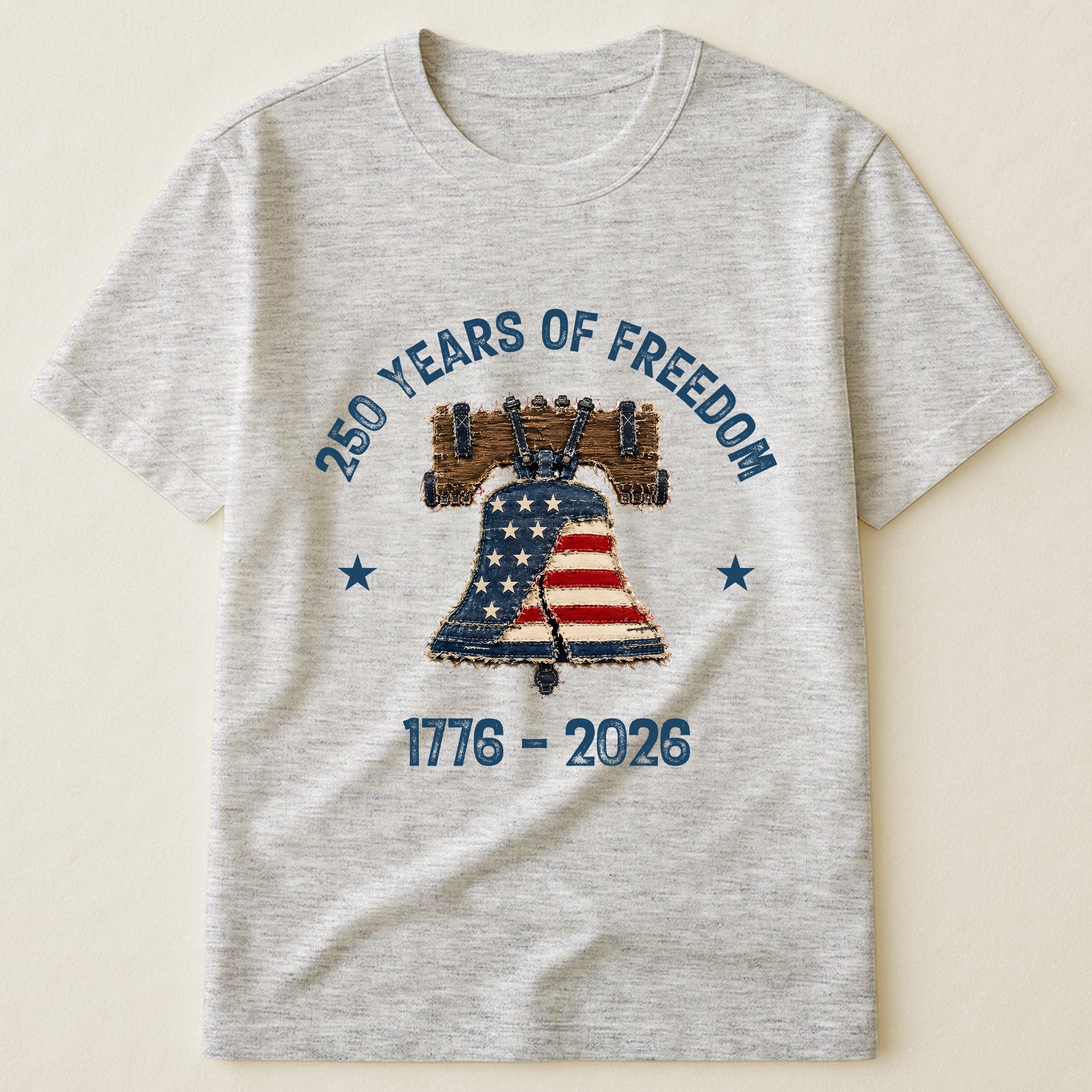 Patchwork Style USA Liberty Bell Print - Shirt