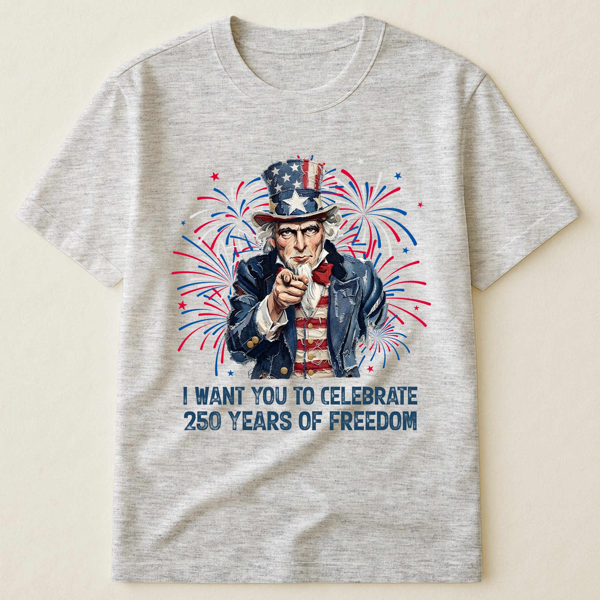 Patchwork Style Usa Uncle Sam Print - Shirt