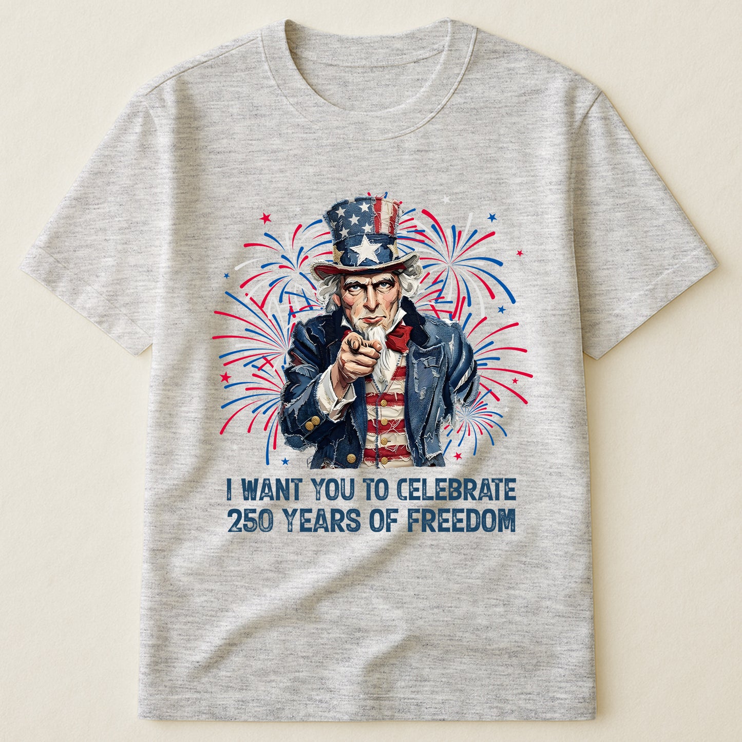 Patchwork Style Usa Uncle Sam Print - Shirt