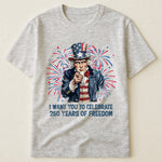 Patchwork Style Usa Uncle Sam Print - Shirt