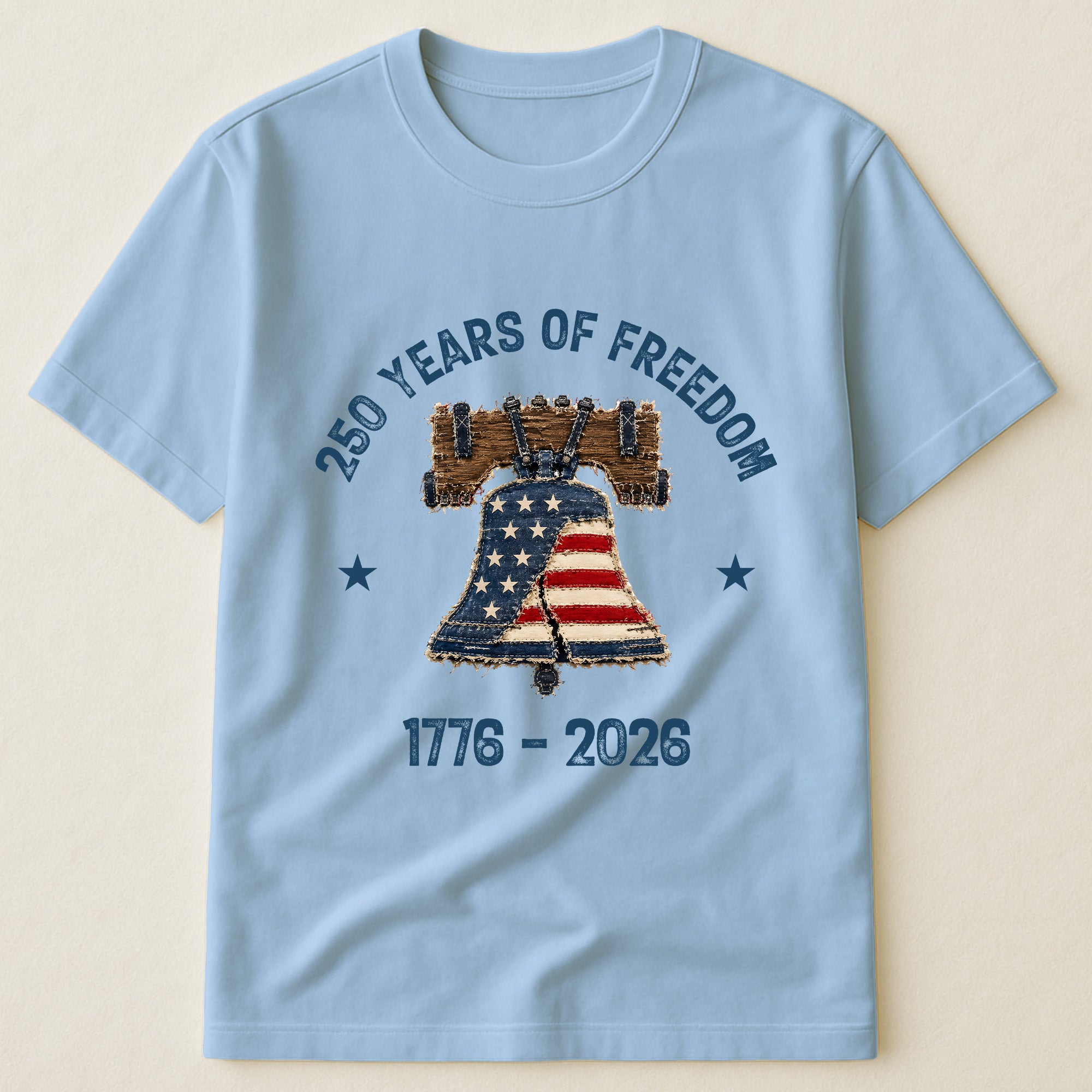 Patchwork Style USA Liberty Bell Print - Shirt