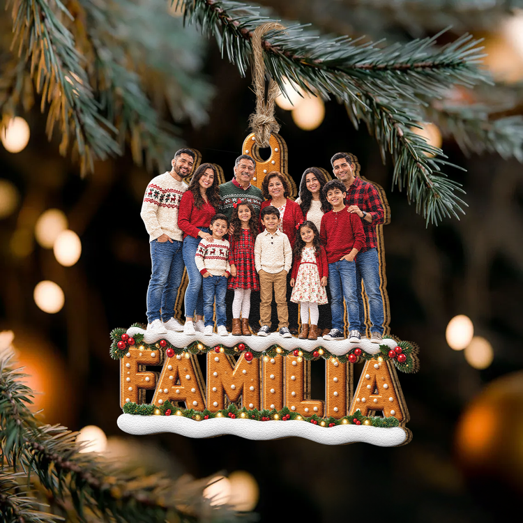 Custom Photo Ornament Gift For Family Parents Grandparents - Personalized Ornament 5
