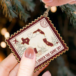 Family Long Distance Love Postage Stamp - Personalized Ornament 3