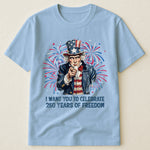 Patchwork Style Usa Uncle Sam Print - Shirt