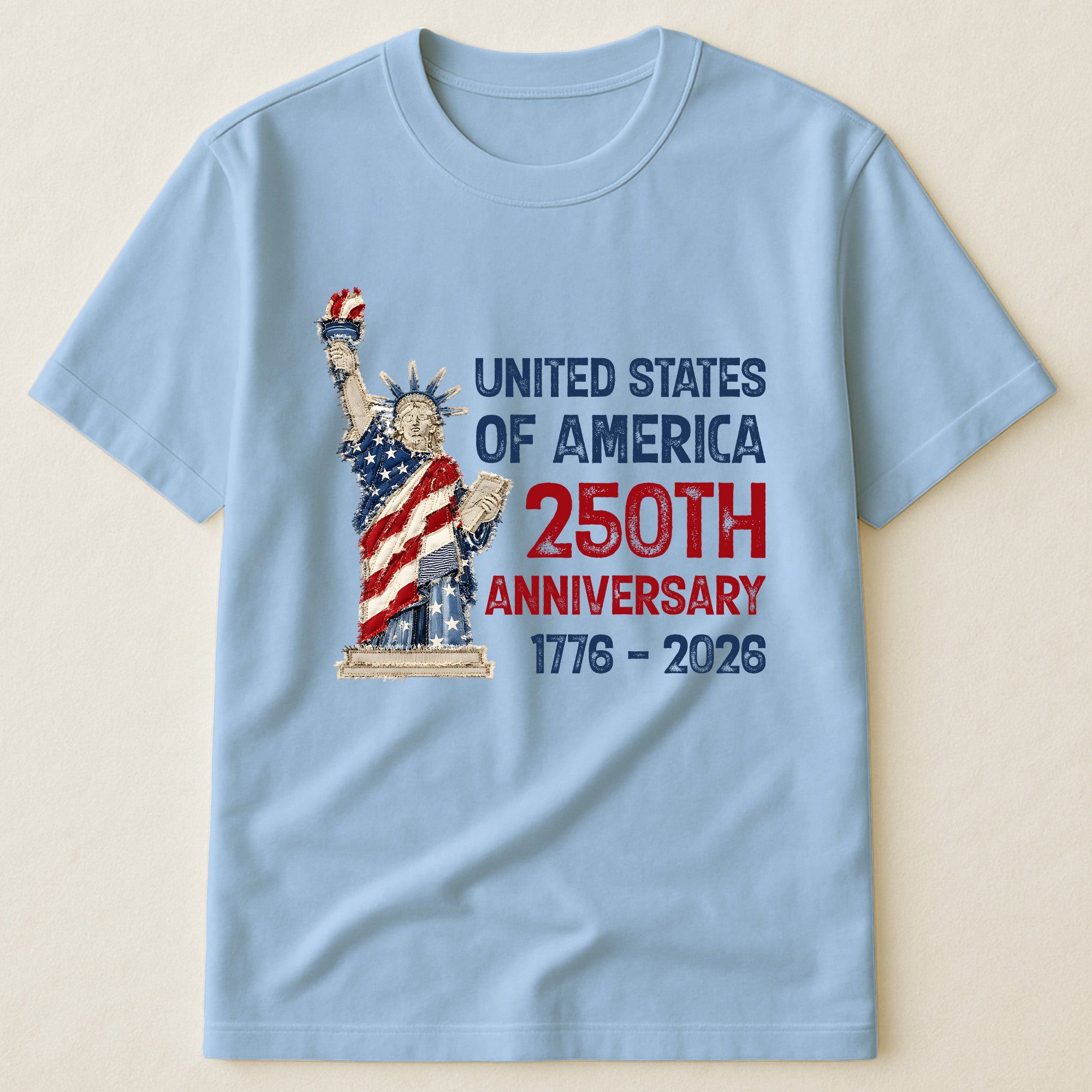 Patchwork Style USA Statue Of Liberty Print - Shirt