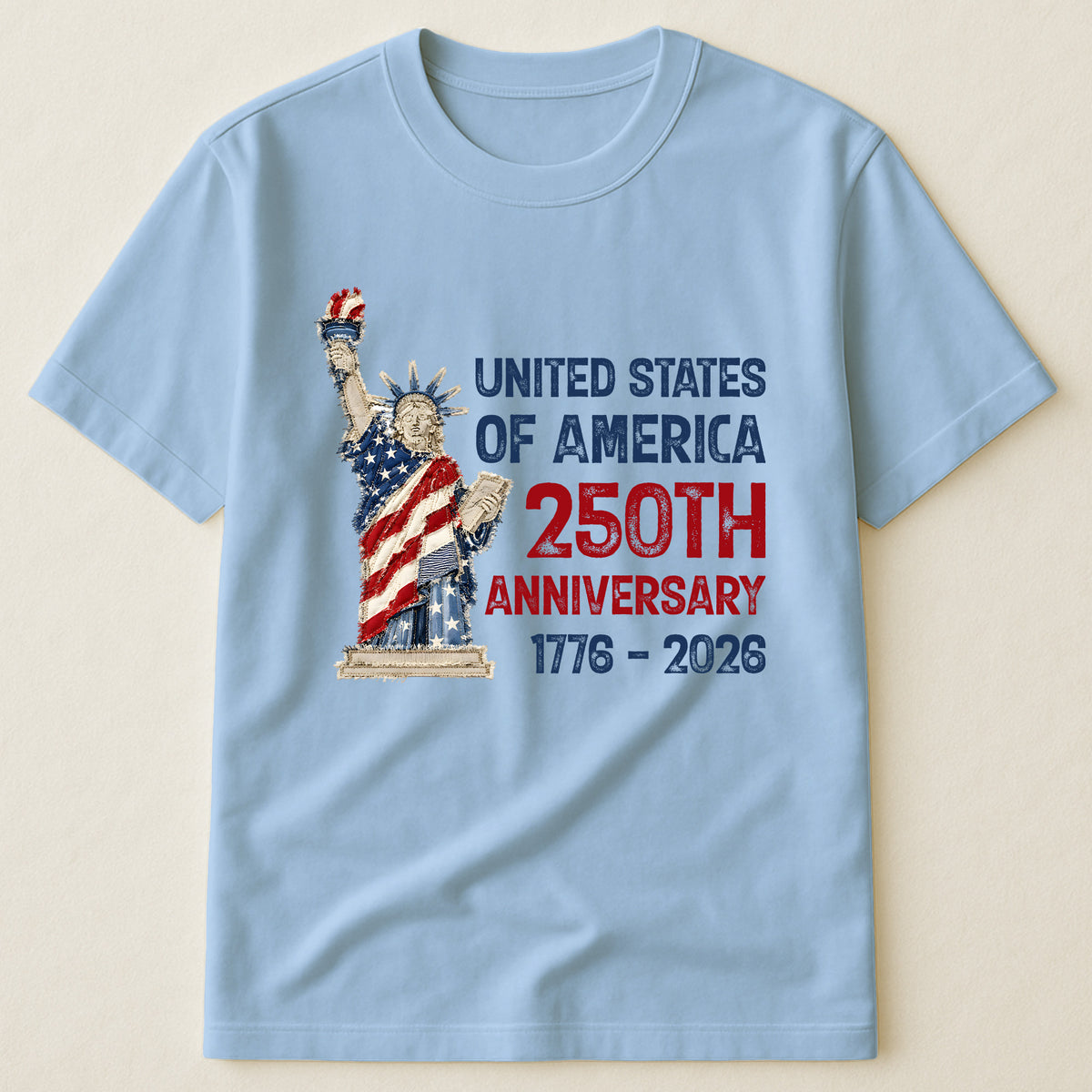 Patchwork Style USA Statue Of Liberty Print - Shirt