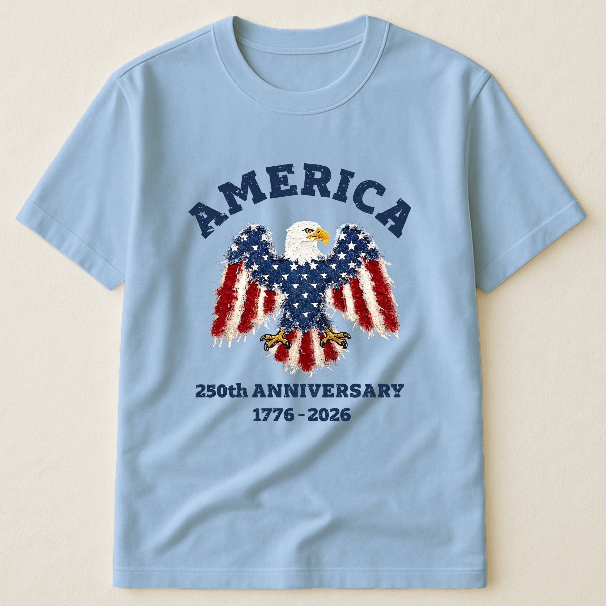 Patchwork Style USA Bald Eagles Print - Shirt
