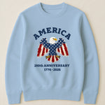 Patchwork Style USA Bald Eagles Print - Shirt