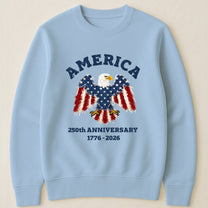 Patchwork Style USA Bald Eagles Print - Shirt