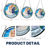 Forever & Always Couple Stained Glass Art Anniversary Valentine's Day Gift - Personalized Window Hanging Suncatcher 6