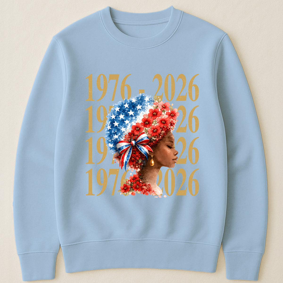 Black Woman Patriotic Afro - Shirt