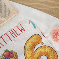 67 Ice Cream With Name Pattern - Personalized Quick-Dry Beach Towel